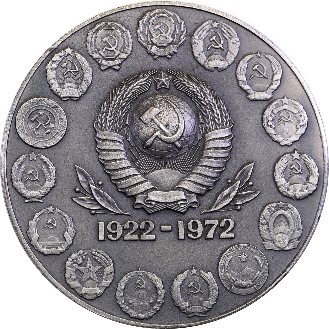 Rosja (Sow.) Medal 1972 - 50 lat ZSRR, srebro